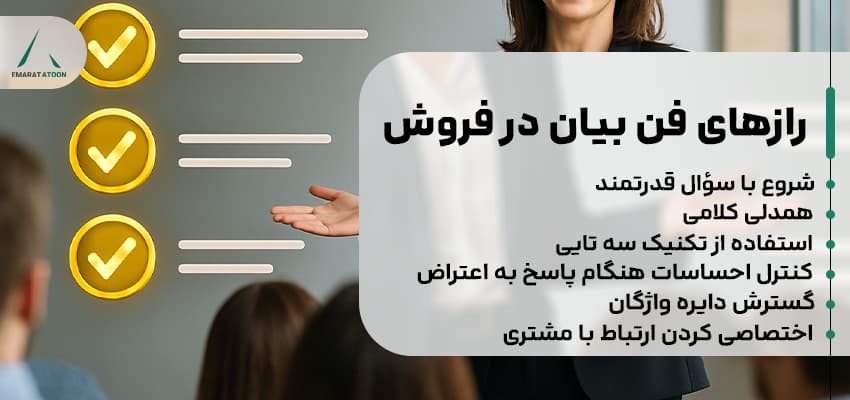 فن بیان برای فروش محصول